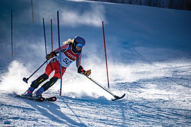 Kelsey O'Driscoll skiing