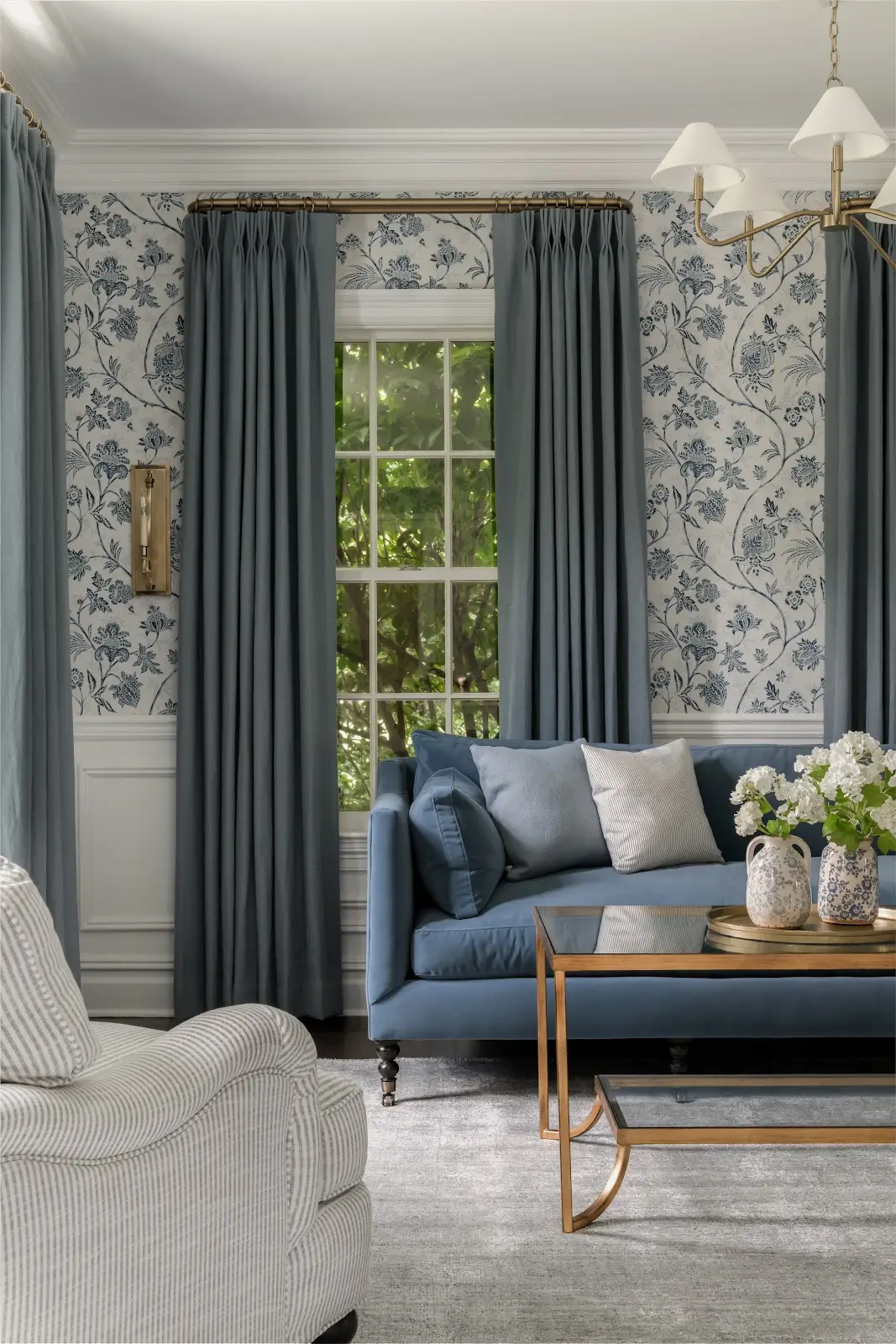 Madison living room redesigned by Megan Pisano of Megan Pisano Design in Chatham, NJ