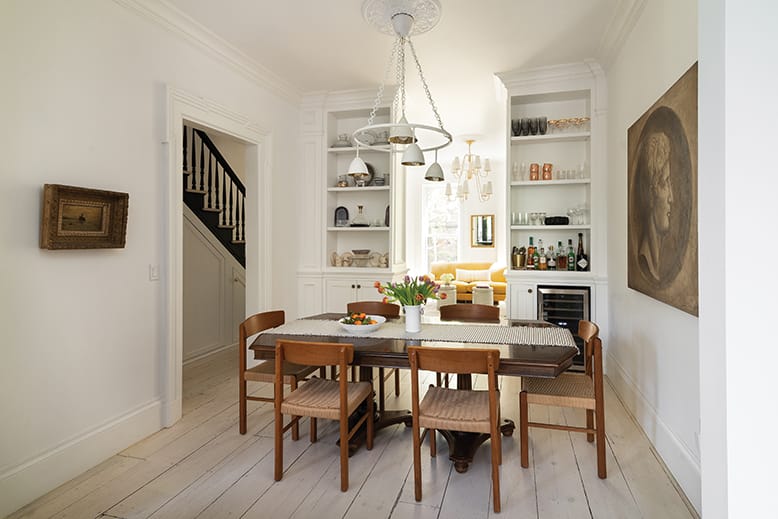 Dining area in Jersey City brownstone