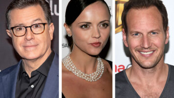 Stephen Colbert, Christina Ricci and Patrick Wilson