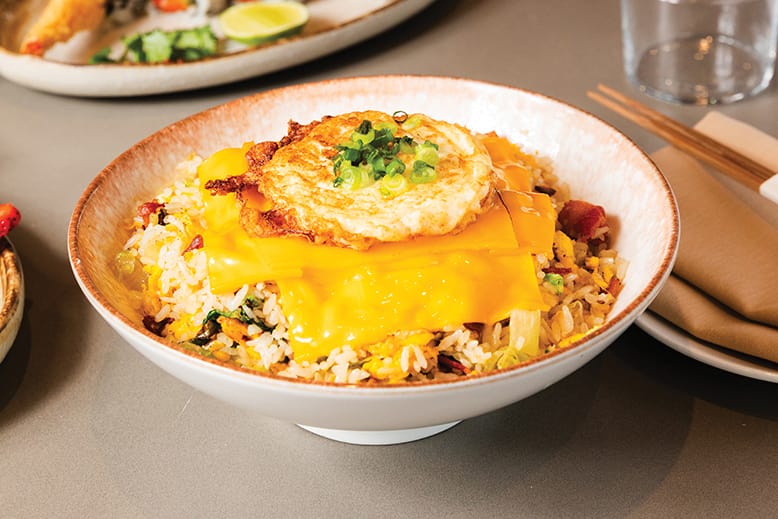 BEC fried rice with bacon, egg, American cheese, lettuce and scallion at Xina in Bradley Beach, NJ