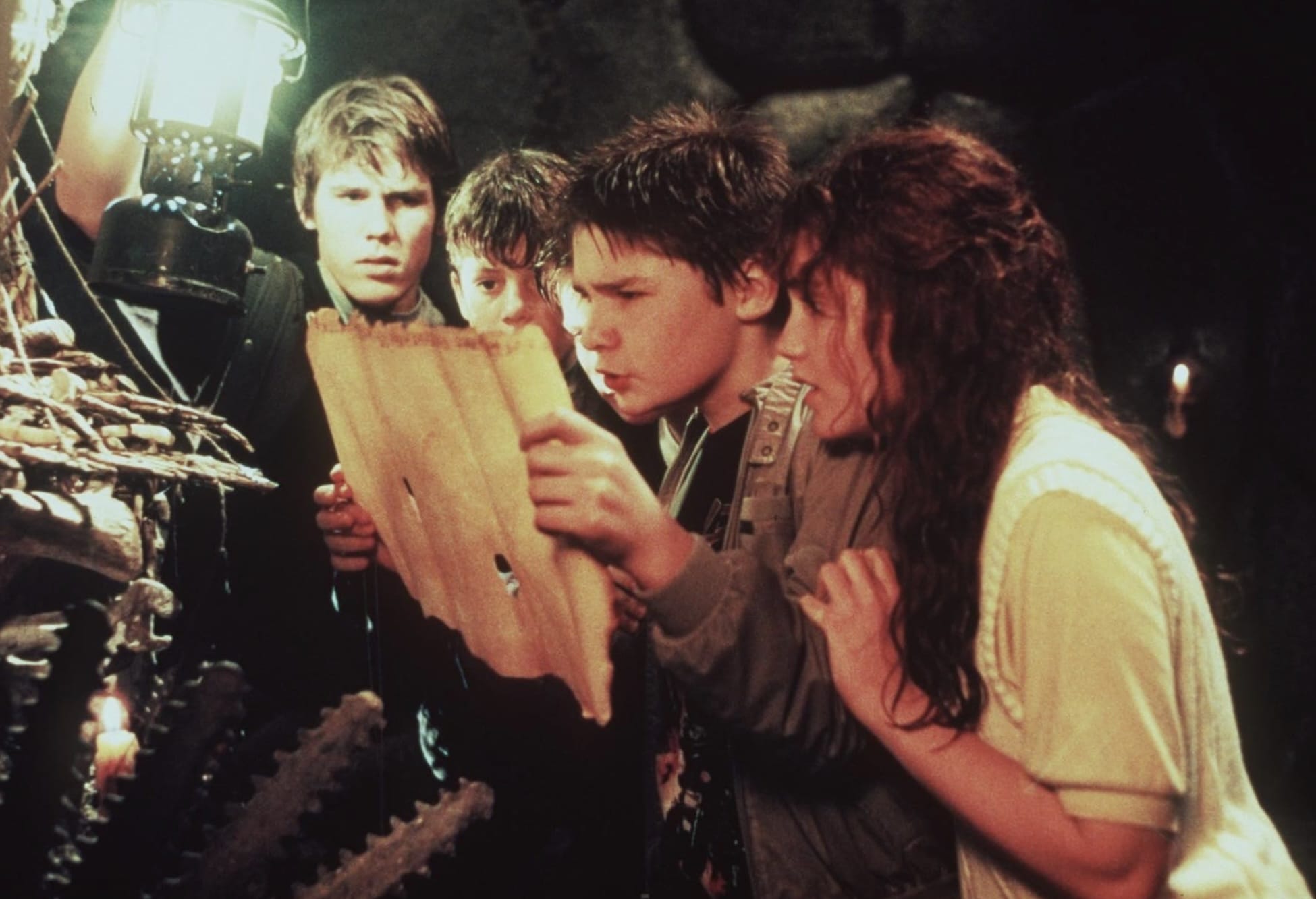 Josh Brolin, Sean Astin, Corey Feldman and Kerri Green in "The Goonies.
