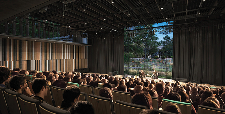 Rendering of the theater inside the Bruce Springsteen Center for American Music at Monmouth University in West Long Branch, NJ