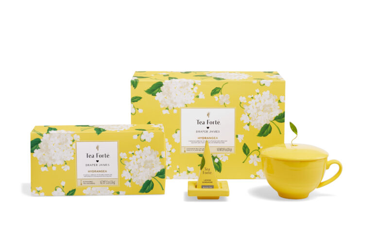 A display of tea products from Tea Forte