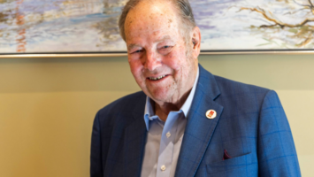 Former NJ Governor Thomas H. Kean attends an event at Rutgers-Camden just days before his 91st birthday.