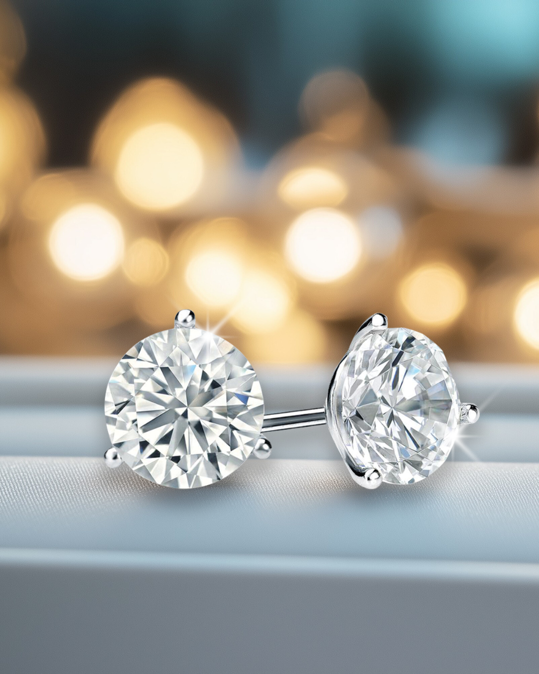 Diamond stud earrings from Roman Jewelers
