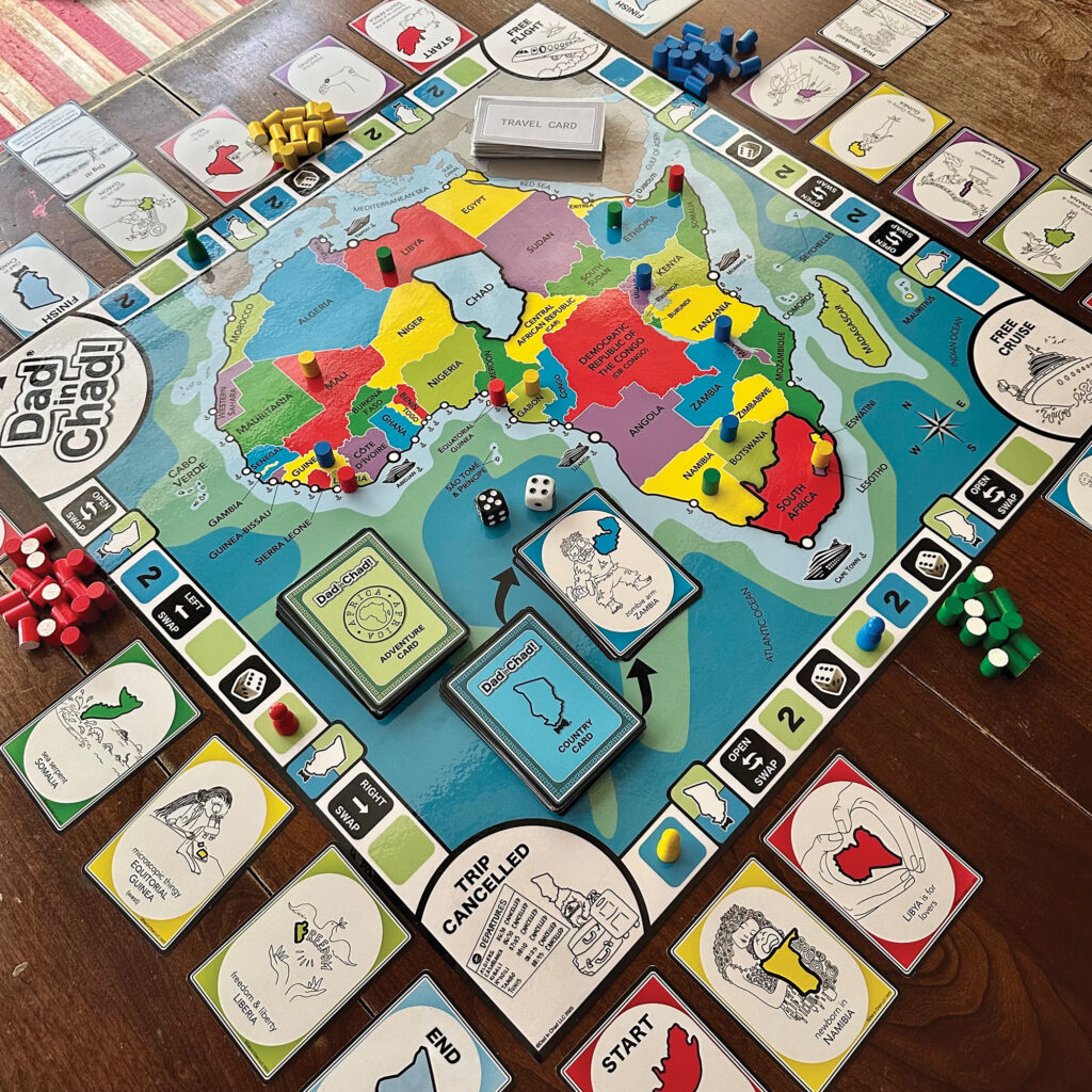 "Dad in Chad" board game, created by two Montclair moms