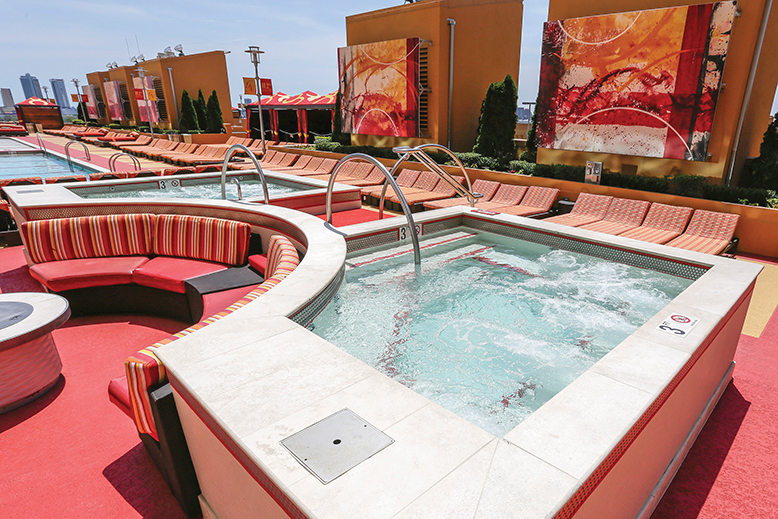 Outdoor pool at the Golden Nugget in Atlantic City, NJ