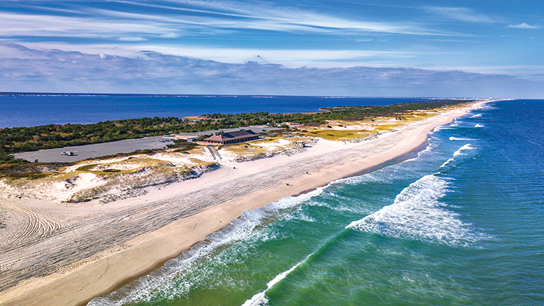 Aerial view of Island-Beach State Park, NJ