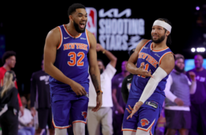 Karl-Anthony Towns and Jalen Brunson