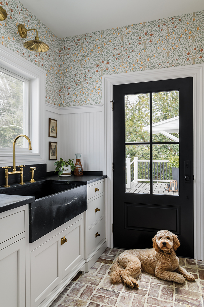 Laundry room featuring a goldendoodle in Allentown, NJ, home