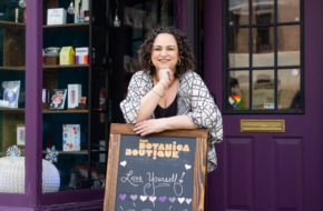 Kris Haas outside her Botanica Boutique in South Orange, NJ