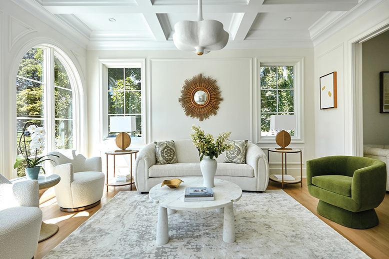 Living room in home in Oakhurst, NJ