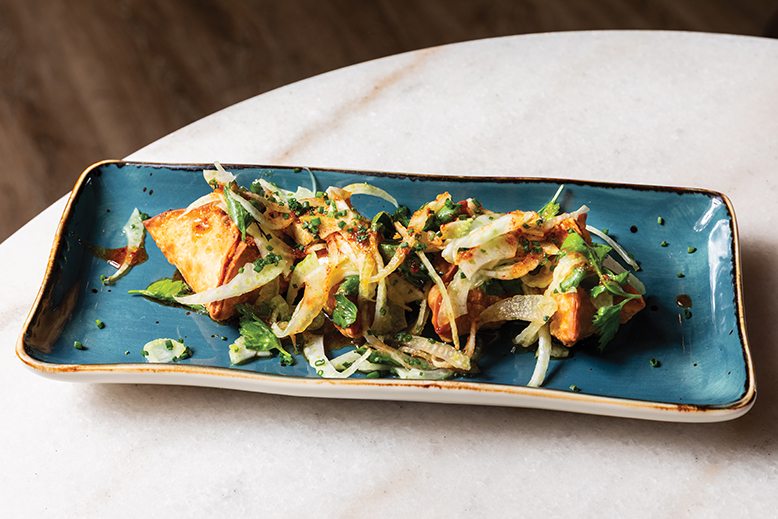 Crab cake Rangoon at Olea in Spring Lake, NJ