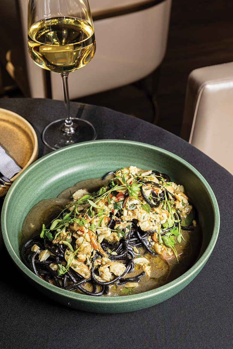 Squid ink tonnarelli at Olea in Spring Lake, NJ