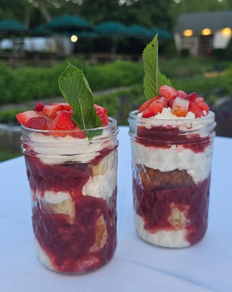 Strawberry shortcake trifle at Beach Plum Farm in West Cape May, NJ
