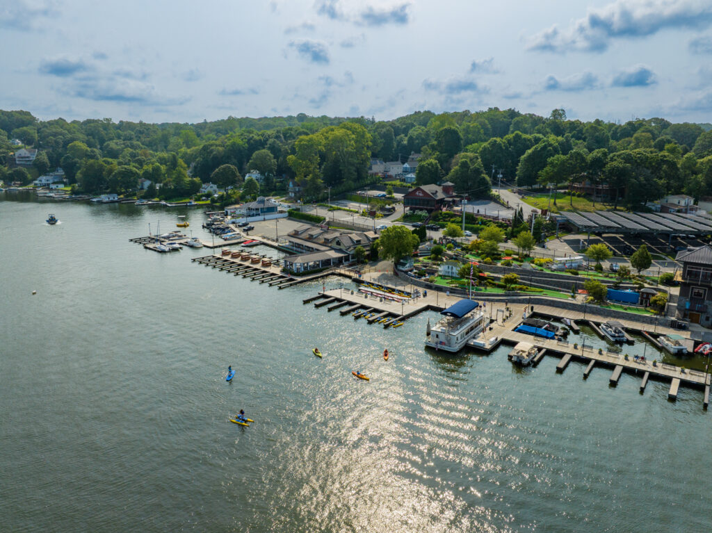 Aerial shot of Lake Hopatcong, NJ