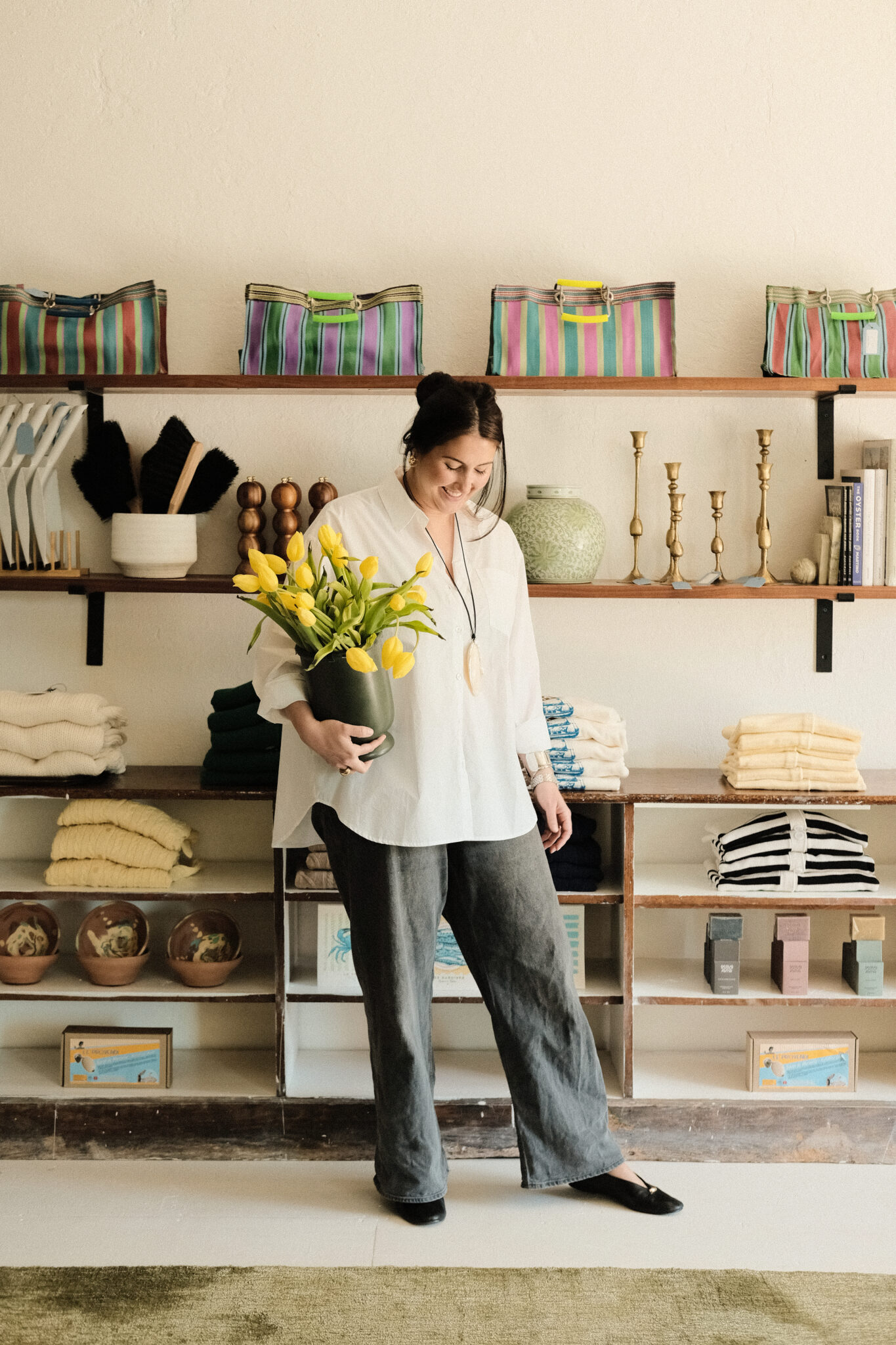 Owner Tess Hazen at her shop August in Bay Head, NJ