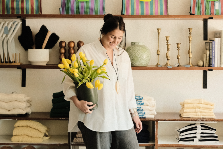 Owner Tess Hazen at her shop August in Bay Head, NJ