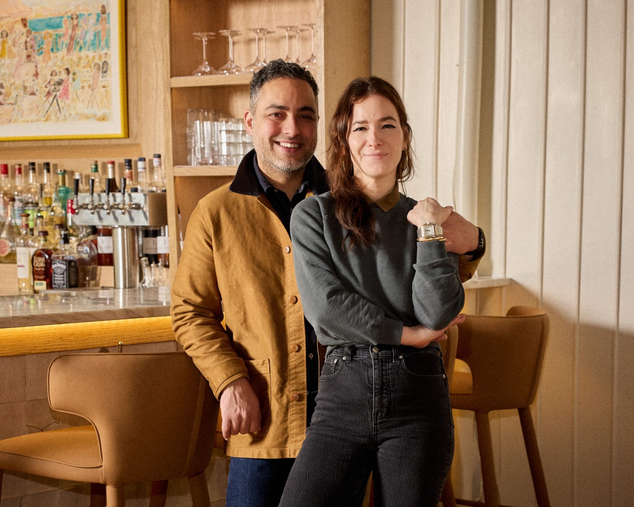 Owners David Viana and Neilly Robinson at their restaurant Judy & Harry's in Asbury Park, NJ