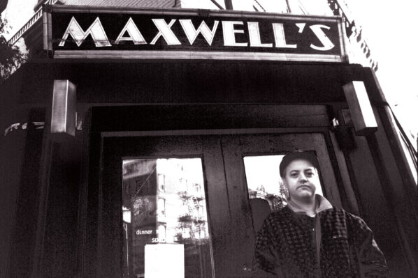 Vintage photo of Steve Fallon, original owner of Maxwell’s, stands outside the legendary Hoboken, NJ, venue