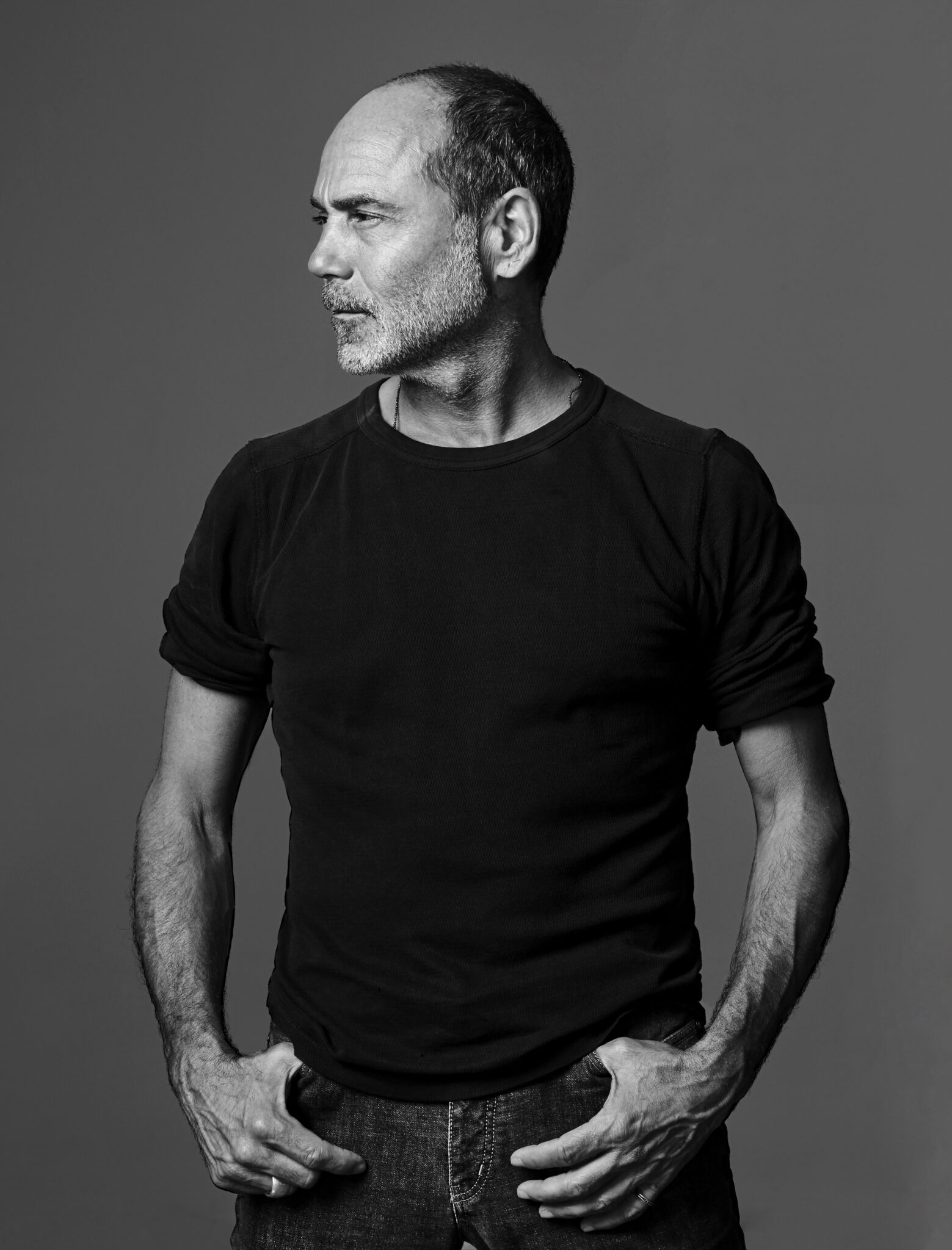 Black-and-white portrait of photographer Timothy White