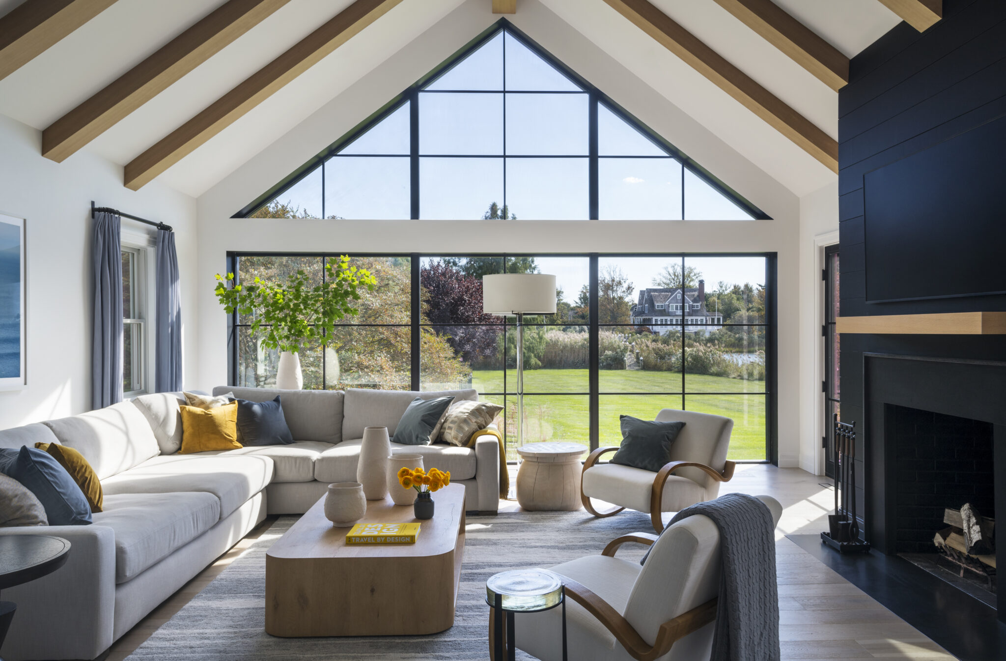 Family room of home in Rumson, NJ