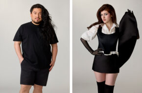 "Project Runway" contestants Bryan Barrientos and Elizabeth Shevelv
