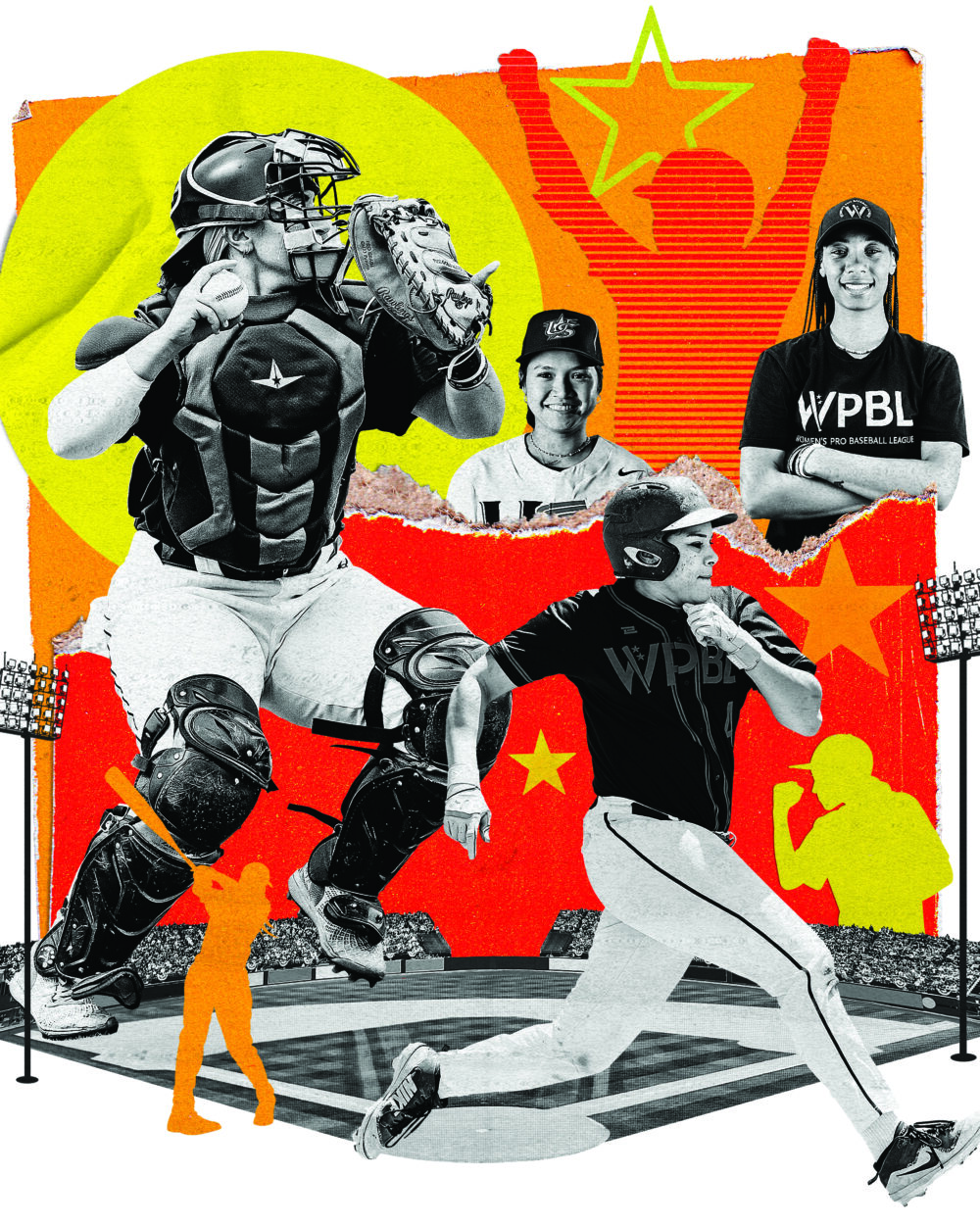 illustration of baseball players