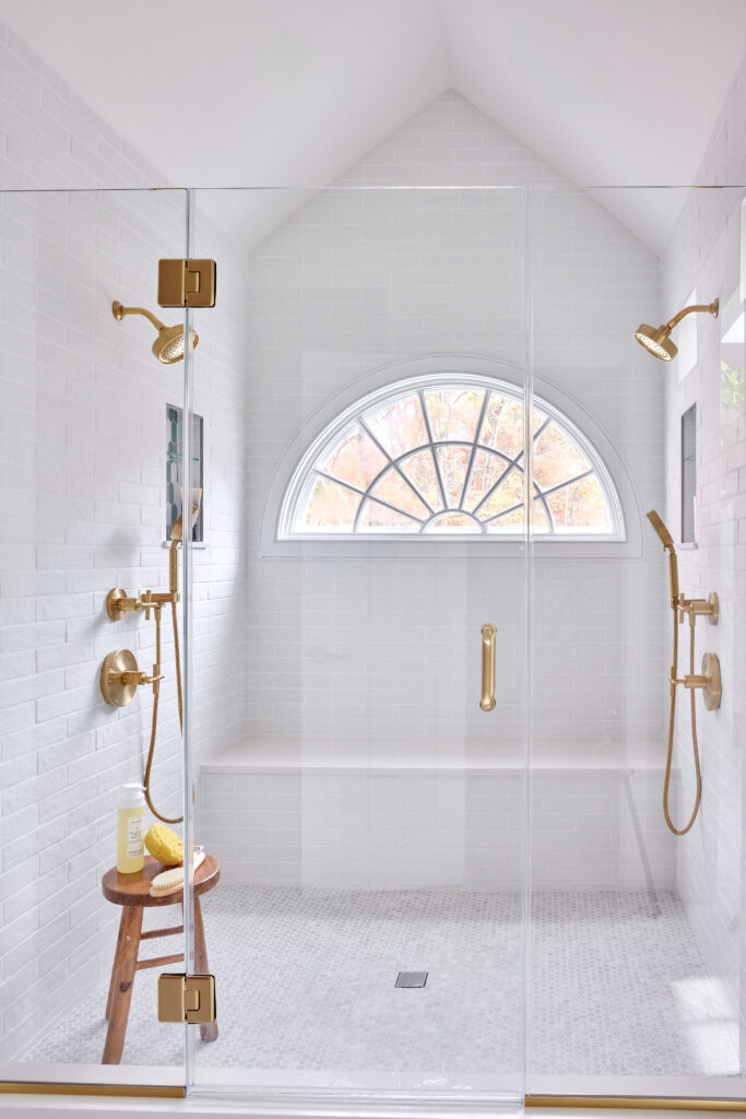 A master bathroom by ASID Allied member Katelyn Spacek of Curate Interior Designs.