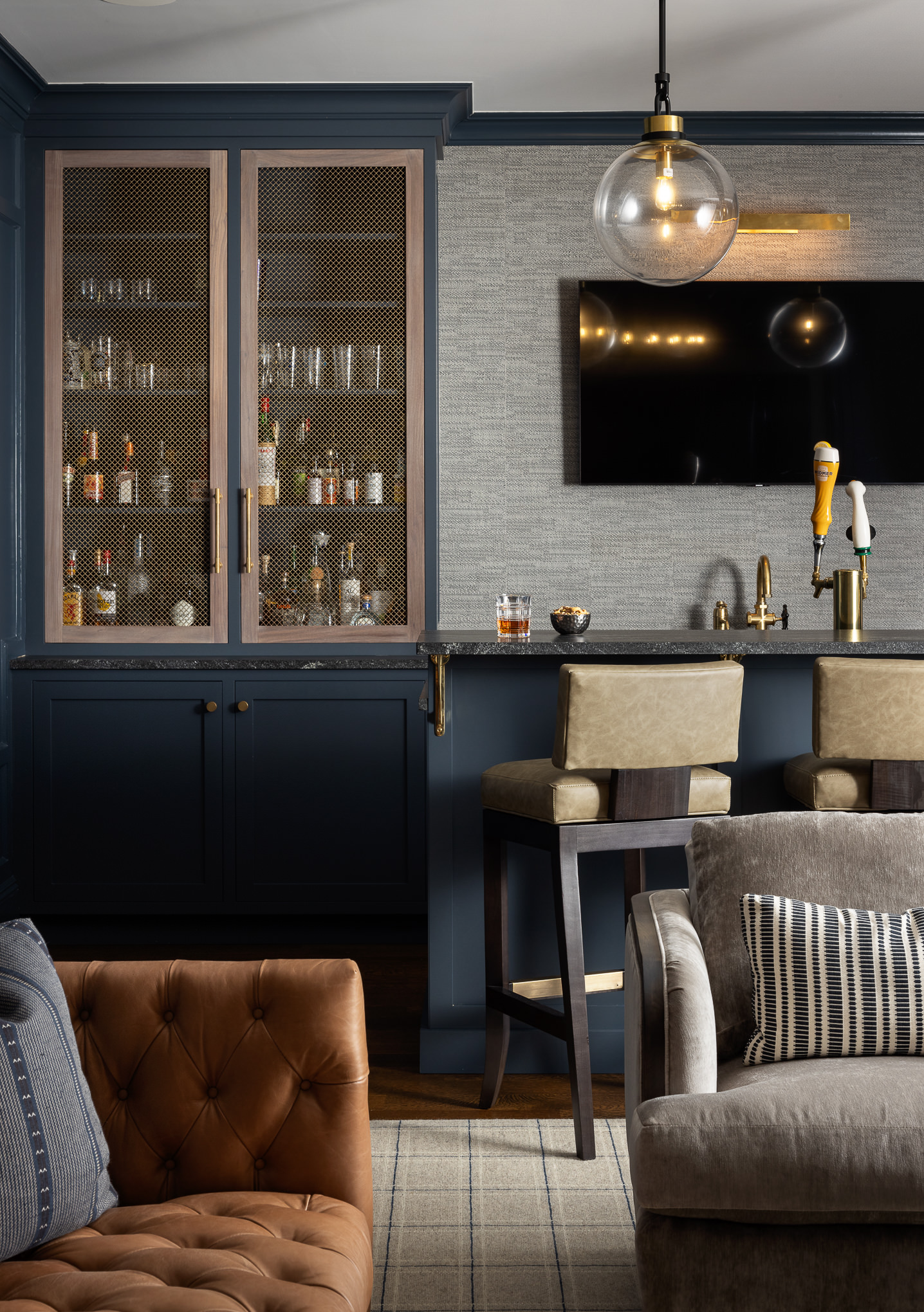 Barroom in home in Summit, NJ