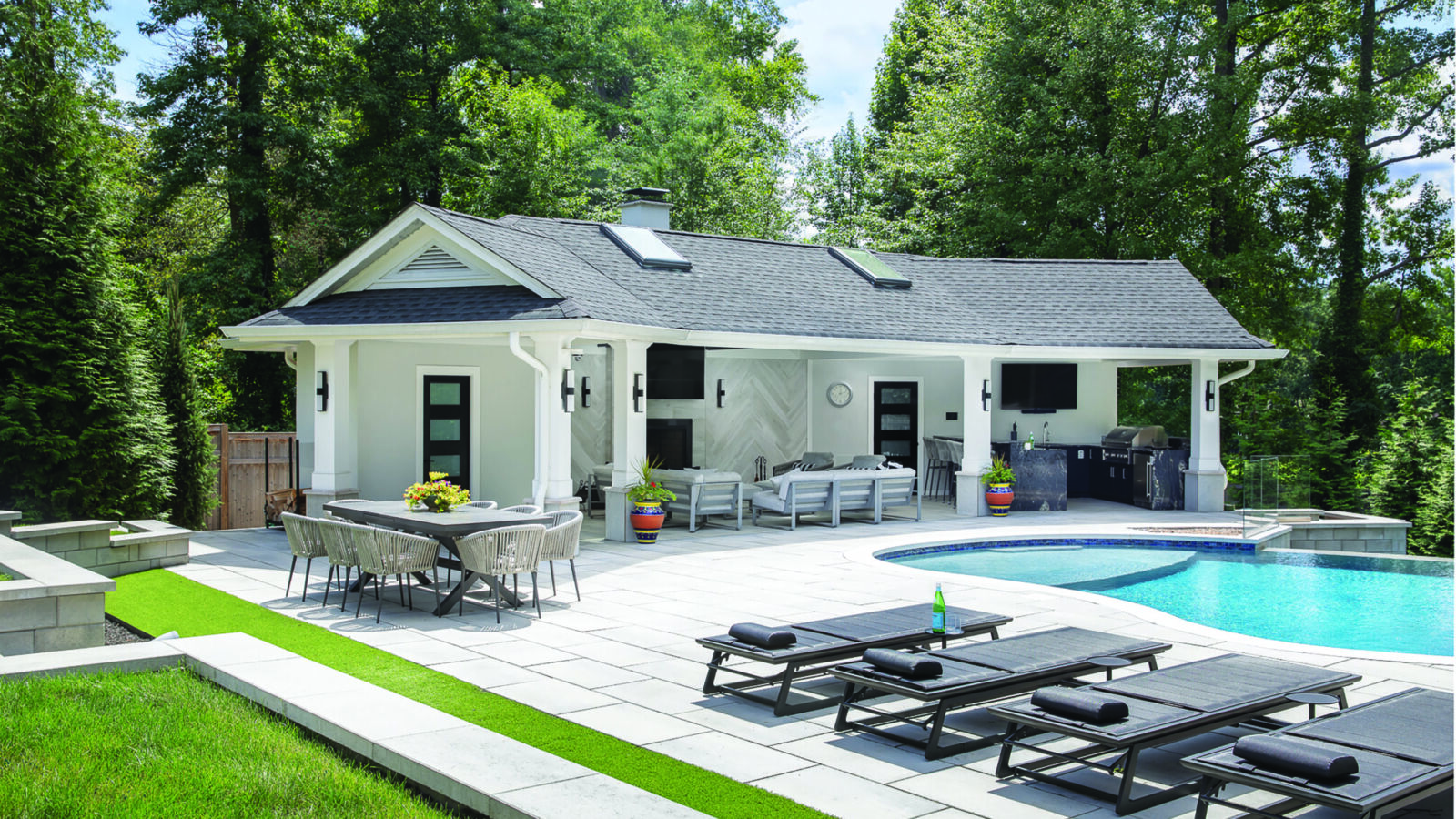 794-square-foot pool house in Westfield, NJ