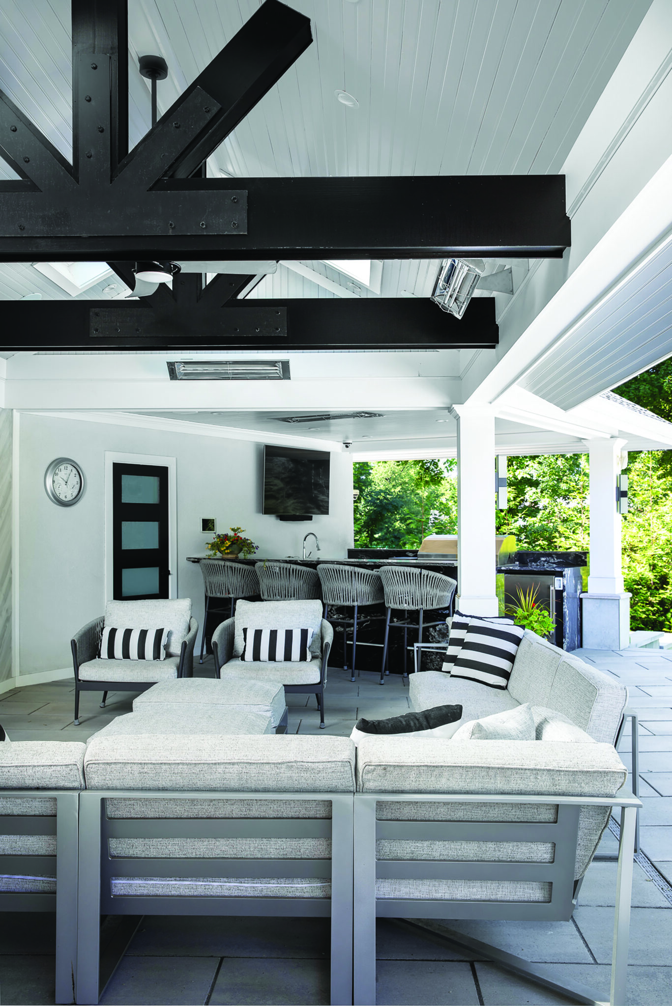 Pool house patio in Westfield, NJ