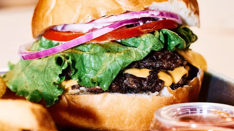 The burger at Butcher & Farmer
