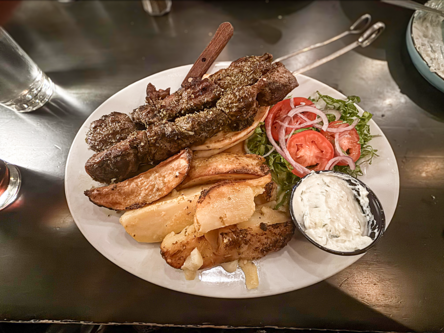 A platter at Greek Spot at Red Bank in Red Bank, NJ