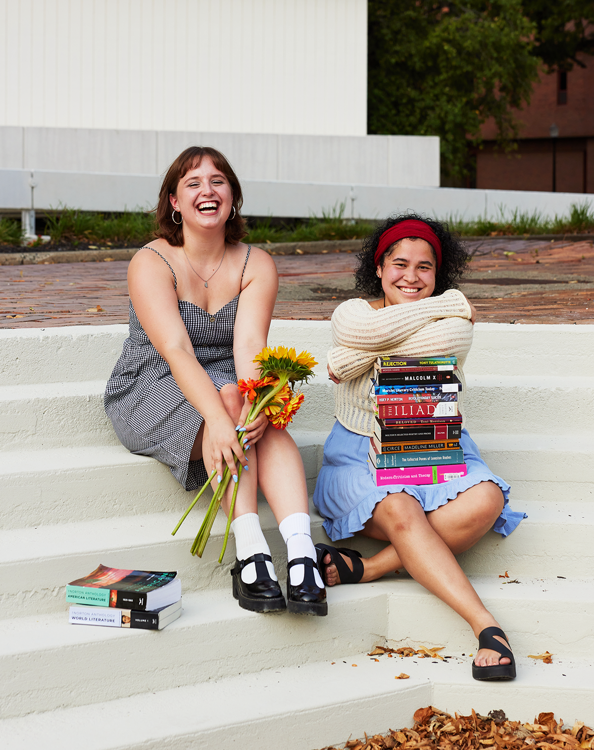 Montclair State University students Miranda Kawiecki and Jazmin Perez.