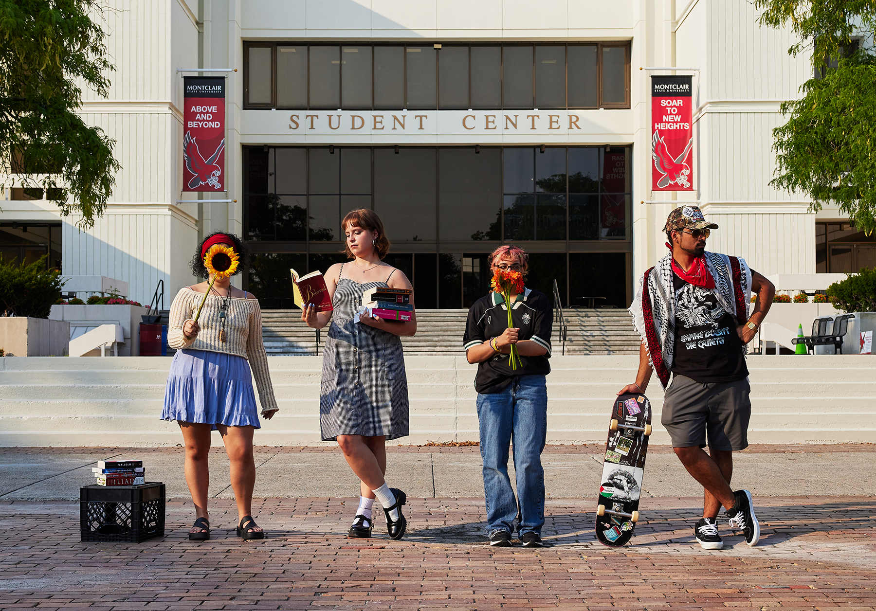 Montclair State’s Jazmin Perez, Miranda Kawiecki, Anssam, and Omar D. Lopez.