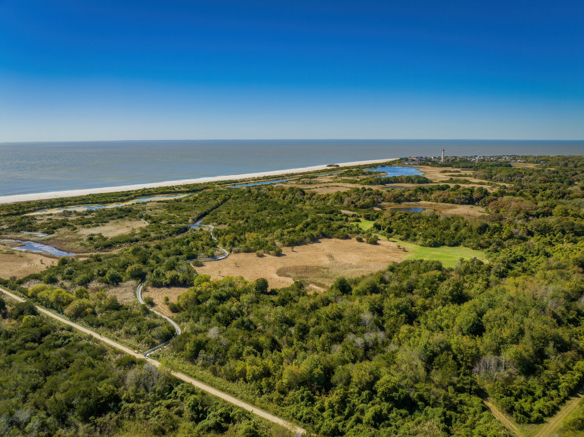 A view of the South Cape May Meadows, a prime spot for birding. 