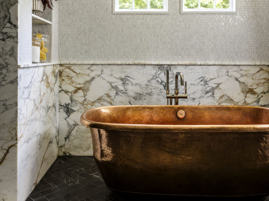 A Showstopping Bathtub Takes Center Stage in This Summit Home’s Primary Suite