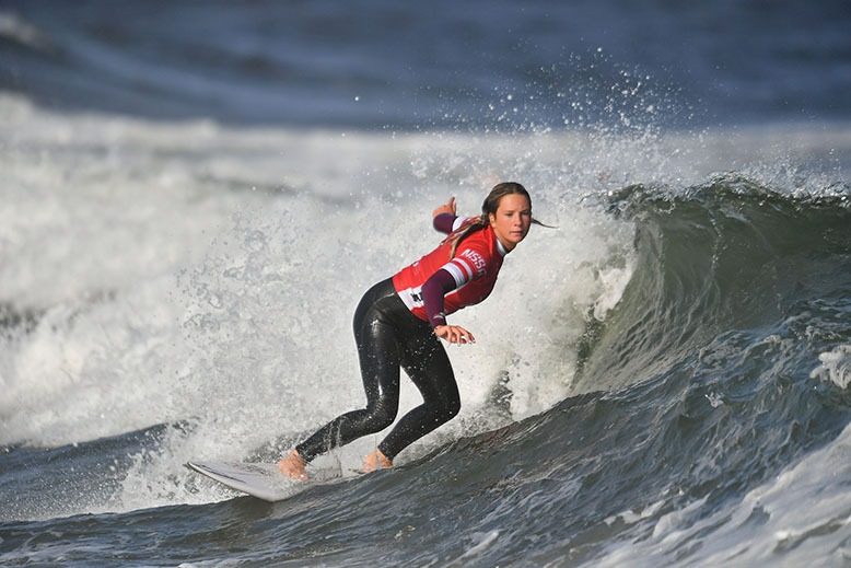 Manasquan High School surfer rides a wave