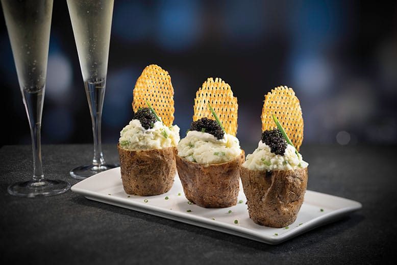 Caviar-topped potatoes from Eddie V's