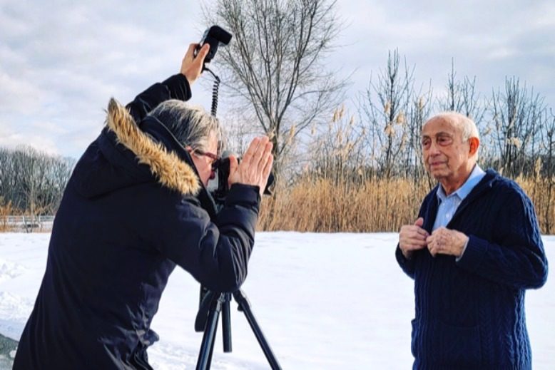Photographer Jim Herrington captures a portrait of Holocaust survivor Fred Behrend on a winter day in New Jersey.