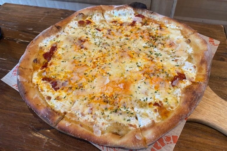 The Raffaella pizza at Tino’s Artisan Pizza Co. inn Ocean Grove