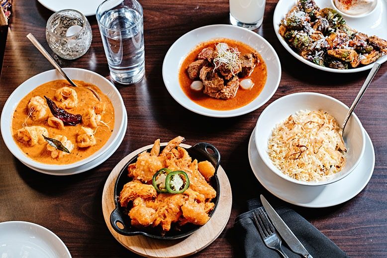 Assorted dishes at IndeBlue in Cherry Hill