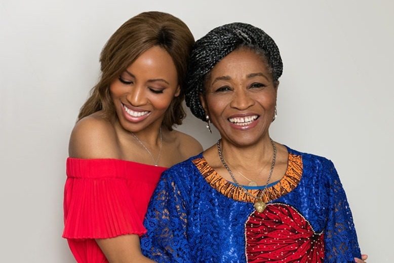 CNN anchor Zain Asher with her mother, Obiajulu Ejiofor