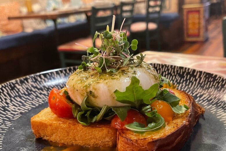 Burrata toast at Under the Moon in Bordentown