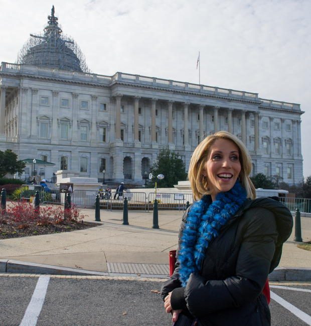 Dana Bash arrives at the Capitol building in Washington.