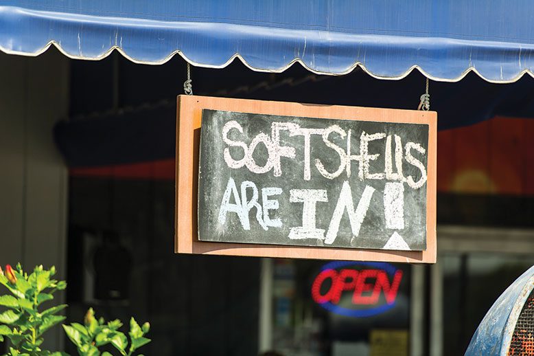 A sign hanging from Shore Fresh Seafood Market.