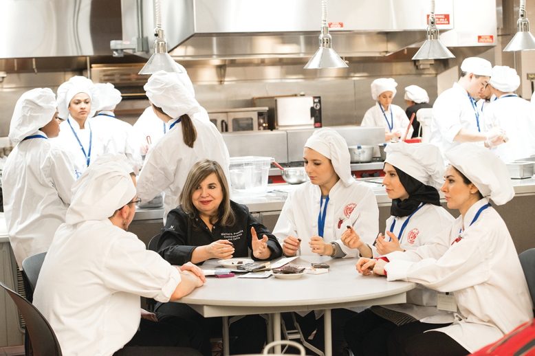 In advance of the ICAs this month, Maricel Presilla trains MSU food students in judging chocolate. Don't munch. Let it melt on the tongue.