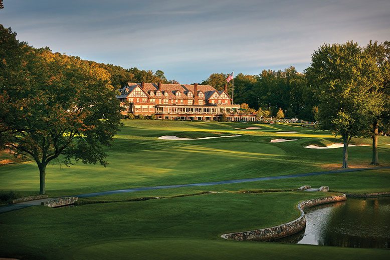 The clubhouse at Baltusrol, where the world’s top golfers—including defending champion Jason Day—will compete for the PGA Championship’s Wanamaker Trophy.